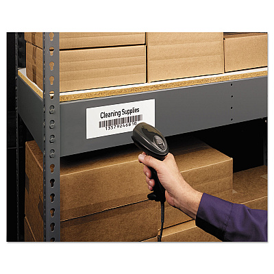 Avery Durable Permanent ID Labels with TrueBlock Technology, Laser Printers, 3.25 x 8.38, White, 3/Sheet, 50 Sheets/Pack (AVE61531)