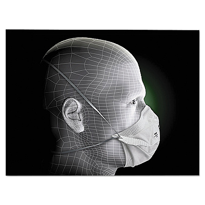 3M VFlex Particulate Respirator N95, Standard Size, 50/Box (MMM9105)