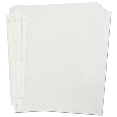 Universal Top-Load Poly Sheet Protectors, Std Gauge, Nonglare, Clear, 50/Pack (UNV21126)