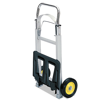 Safco HideAway Aluminum Hand Truck, 250 lb Capacity, 15.5 x 16.5 x 43.5, Aluminum (SAF4061)
