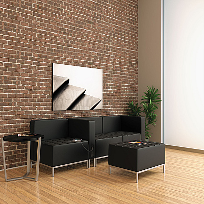 Alera QUB Series Ottoman, 26.38w x 21.5d x 17.5h, Black (ALEQB8216)