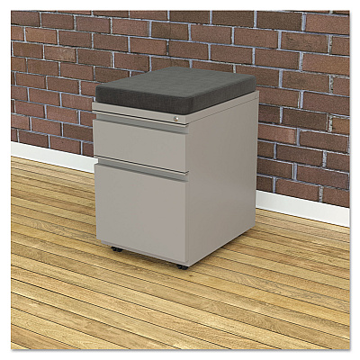 Alera Pedestal File Seat Cushion, 14.88 x 19.13 x 2.13, Smoke (ALEPC1511)