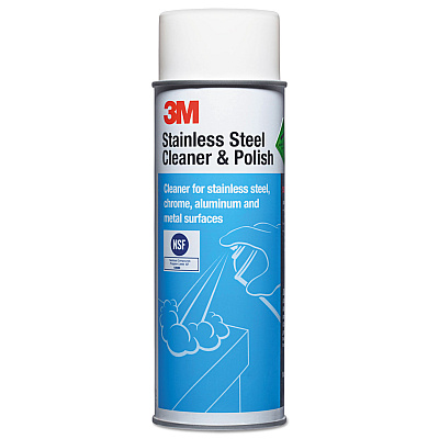 3M Stainless Steel Cleaner and Polish, Lime Scent, Foam, 21 oz Aerosol Spray, 12/Carton (MMM14002)