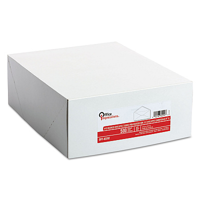 Office Impressions White Envelope, #10, Commercial Flap, Gummed Closure, 4.13 x 9.5, White, 500/Box (OFF82292)