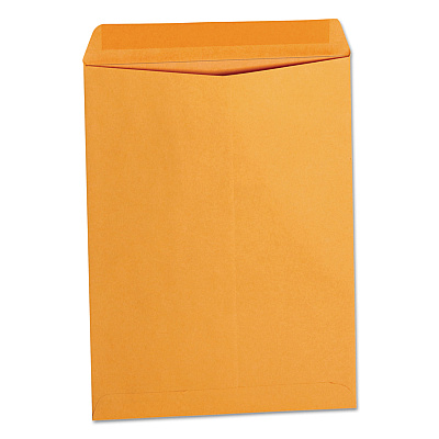 Universal Catalog Envelope, 24 lb Bond Weight Paper, #10 1/2, Square Flap, Gummed Closure, 9 x 12, Brown Kraft, 250/Box (UNV41105)