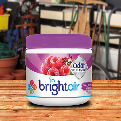 BRIGHT Air Super Odor Eliminator, Wild Raspberry and Pomegranate, 14 oz Jar (BRI900286EA)