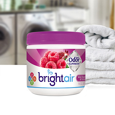 BRIGHT Air Super Odor Eliminator, Wild Raspberry and Pomegranate, 14 oz Jar (BRI900286EA)