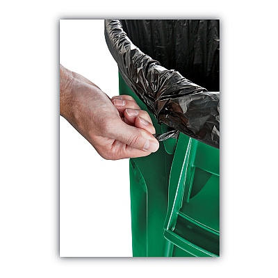 Rubbermaid Commercial Vented Round Brute Container, 32 gal, Plastic, Dark Green (RCP2632DGR)