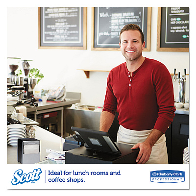 Scott Low-Fold Dispenser Napkins, 1-Ply, 12" x 7", White, 250/Pack, 32 Packs/Carton (KCC98720)