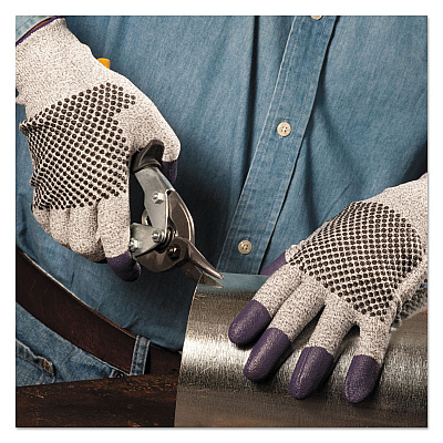 KleenGuard G60 PURPLE NITRILE Cut Resistant Glove, 220mm Length, Small/Size 7, Blue/White, Pair (KCC97430)