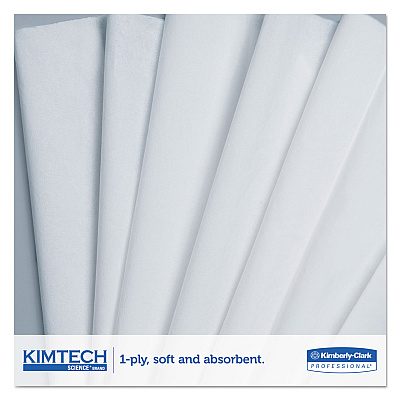 Kimtech Precision Wipers, POP-UP Box, 1-Ply, 11.8 x 11.8, Unscented, White, 196/Box, 15 Boxes/Carton (KCC75512)