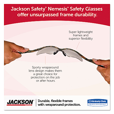 KleenGuard Nemesis Readers Safety Glasses, Smoke Frame, Smoke Polycarbonate Lens (KCC22516)