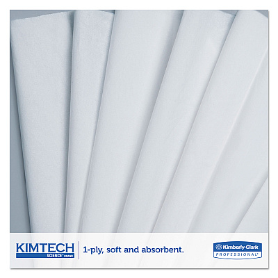 Kimtech Precision Wiper, POP-UP Box, 1-Ply, 14.7 x 16.6 Unscented, White, 144/Box (KCC05514)