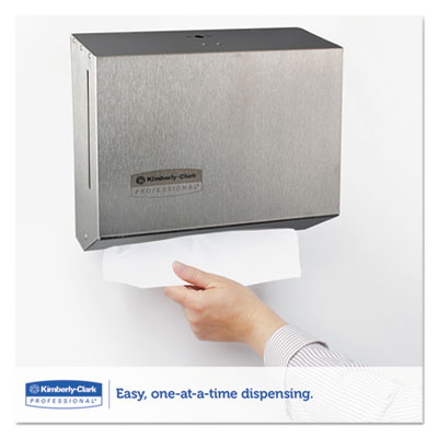 Kimberly-Clark Windows Scottfold Compact Towel Dispenser, 10.6 X 4.75 X 9, Stainless Steel (KCC09216)