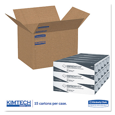 Kimtech Precision Wiper, POP-UP Box, 1-Ply, 14.7 x 16.6 Unscented, White, 144/Box (KCC05514)