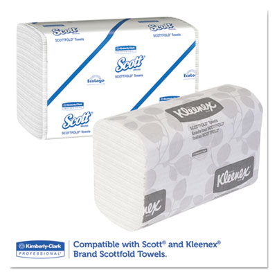 Kimberly-Clark Windows Scottfold Compact Towel Dispenser, 10.6 X 4.75 X 9, Stainless Steel (KCC09216)