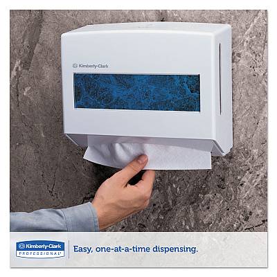 Kimberly-Clark Scottfold Compact Towel Dispenser, 10.75 x 4.75  x 9, Pearl White (KCC09217)