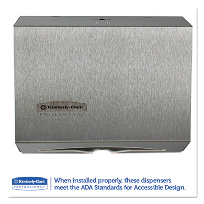 Kimberly-Clark Windows Scottfold Compact Towel Dispenser, 10.6 X 4.75 X 9, Stainless Steel (KCC09216)