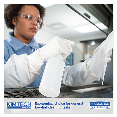 Kimtech Precision Wiper, POP-UP Box, 1-Ply, 14.7 x 16.6 Unscented, White, 144/Box (KCC05514)