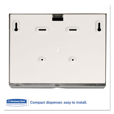 Kimberly-Clark Windows Scottfold Compact Towel Dispenser, 10.6 X 4.75 X 9, Stainless Steel (KCC09216)