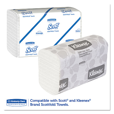 Kimberly-Clark Scottfold Compact Towel Dispenser, 10.75 x 4.75  x 9, Pearl White (KCC09217)