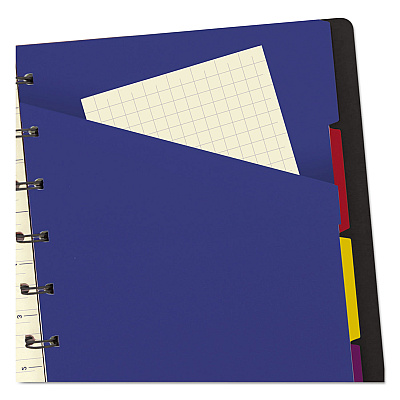 Filofax Notebook, 1-Subject, Medium/College Rule, Black Cover, (112) 8.25 x 5.81 Sheets (REDB115007U)