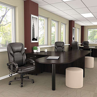 Alera Valencia Series D-Top Desk, 71" x 35.5" x 29.63", Espresso (ALEVA277236ES)