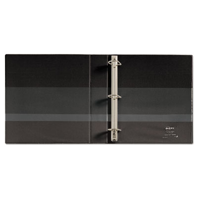 Avery Heavy-Duty Non Stick View Binder with DuraHinge and Slant Rings, 3 Rings, 1.5" Capacity, 11 x 8.5, Black, (5400) (AVE05400)