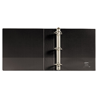 Avery Durable Non-View Binder with DuraHinge and Slant Rings, 3 Rings, 2" Capacity, 11 x 8.5, Black (AVE27550)