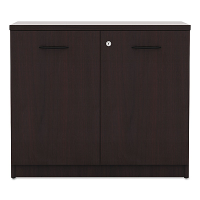 Alera Valencia Series Storage Cabinet, 34.13w x 22.78d x 29.5h, Mahogany (ALEVA613622MY)