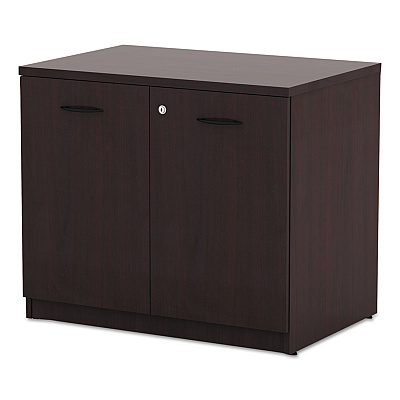Alera Valencia Series Storage Cabinet, 34.13w x 22.78d x 29.5h, Mahogany (ALEVA613622MY)