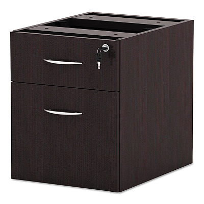 Alera Valencia Series Hanging Pedestal File, Left/Right, 2-Drawers: Box/File, Legal/Letter, Espresso, 15.63" x 20.5" x 19.25" (ALEVA552222ES)