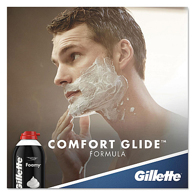 Gillette Foamy Shave Cream, Original Scent, 2 oz Aerosol Spray Can, 48/Carton (PGC14501)