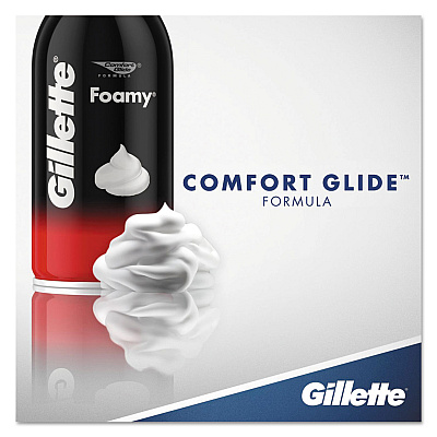 Gillette Foamy Shave Cream, Original Scent, 2 oz Aerosol Spray Can, 48/Carton (PGC14501)