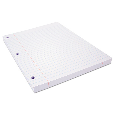 Universal Filler Paper, 3-Hole, 8 x 10.5, Wide/Legal Rule, 200/Pack (UNV20920)