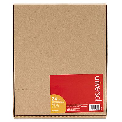 Universal Insertable Tab Index, 5-Tab, 11 x 8.5, Buff, Assorted Tabs, 24 Sets (UNV20830)