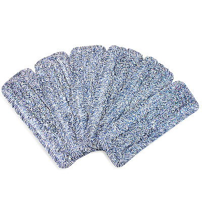 Wet & Dry Microfiber Mop Pad Looped 18" Blue, Pack Of 12 (PNP860018B)