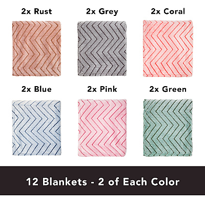 Zig Zag Throw Blankets 50x60, Case Of 12 (THROW-ZIGZAG-CS)