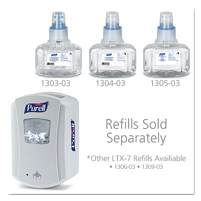 PURELL LTX-7 Touch-Free Dispenser, 700 mL, 5.75 x 4 x 8.62, White (GOJ132004)
