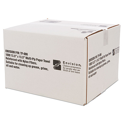 AbilityOne 7920008239773, SKILCRAFT, Total Wipes II Towel, 4-Ply, 13.25 x 14.25, White, 1,000/Box
