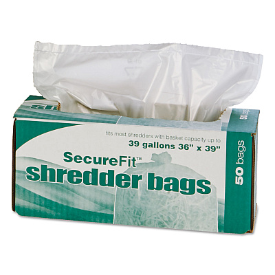 AbilityOne 8105013994793, SKILCRAFT Heavy-Duty Shredder Bags, 39 gal Capacity, 50/BX