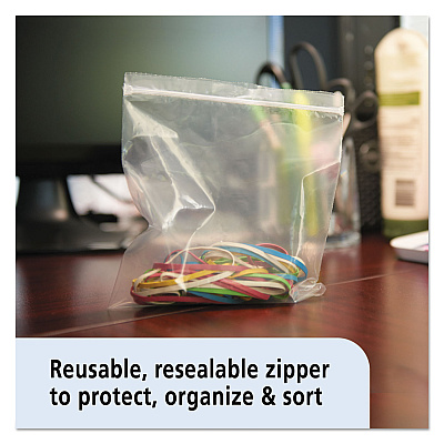 Stout by Envision Seal Closure Bags, 2 mil, 12" x 12", Clear, 500/Carton (STOZF008C)