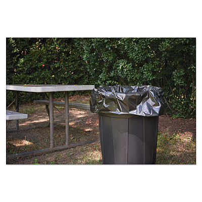 AbilityOne 8105015346819, SKILCRAFT Insect Repellent Trash Bags, 45 gal, 2 mil, 40" x 45", Black, Flat Pack, 65/Box