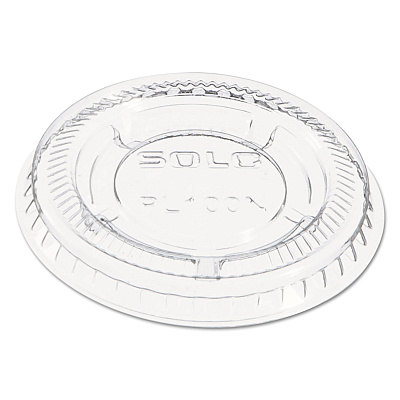 Dart Portion/Souffle Cup Lids, Fits 0.5 oz to 1 oz Cups, PET, Clear, 125 Pack, 20 Packs/Carton (DCCPL100N)