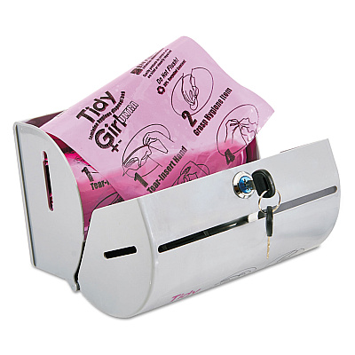 Tidy Girl Plastic Feminine Hygiene Disposal Bag Dispenser, Gray (STOTGUDPV2)