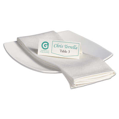 Avery Small Textured Tent Cards, White, 1.44 x 3.75, 6 Cards/Sheet, 25 Sheets/Pack (AVE5011)