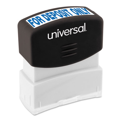 Universal Message Stamp, for DEPOSIT ONLY, Pre-Inked One-Color, Blue (10056)