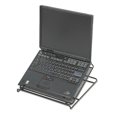 Safco Onyx Mesh Laptop Stand, 12.25" x 12.25" x 2", Black (SAF2161BL)