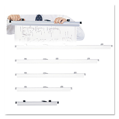 Safco Sheet File Hanging Clamps, 100 Sheets Per Clamp, 18" Length, 6/Carton (SAF50016)
