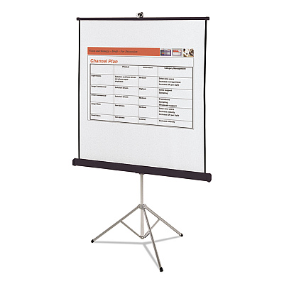 Quartet Portable Tripod Projection Screen, 60 x 60, White Matte Finish (QRT560S)